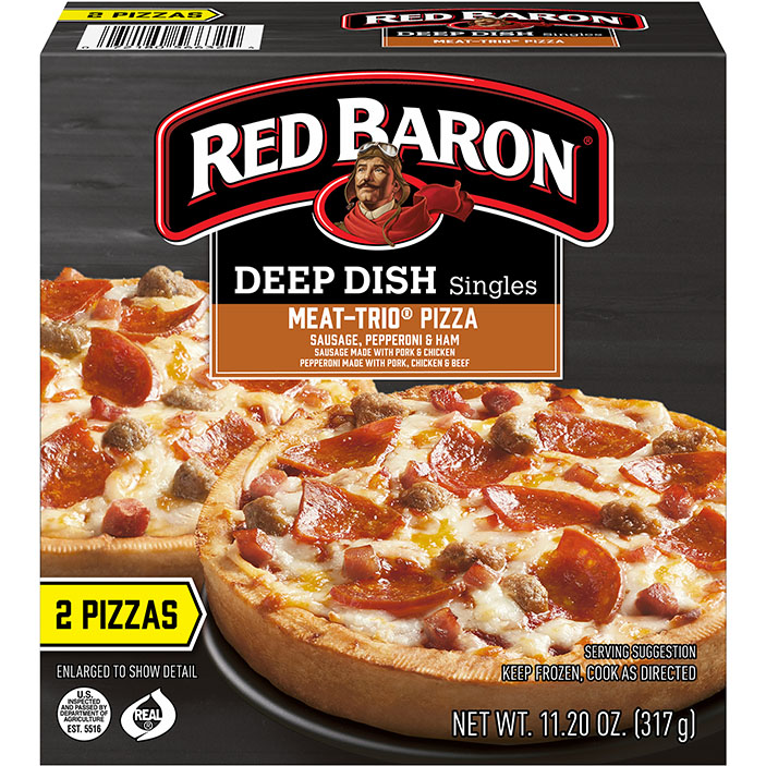RED BARON® Singles Meat Trio Deep Dish Pizza